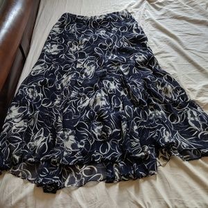 Lauren Ralph Lauren Floral Print Maxi Skirt Sz 2